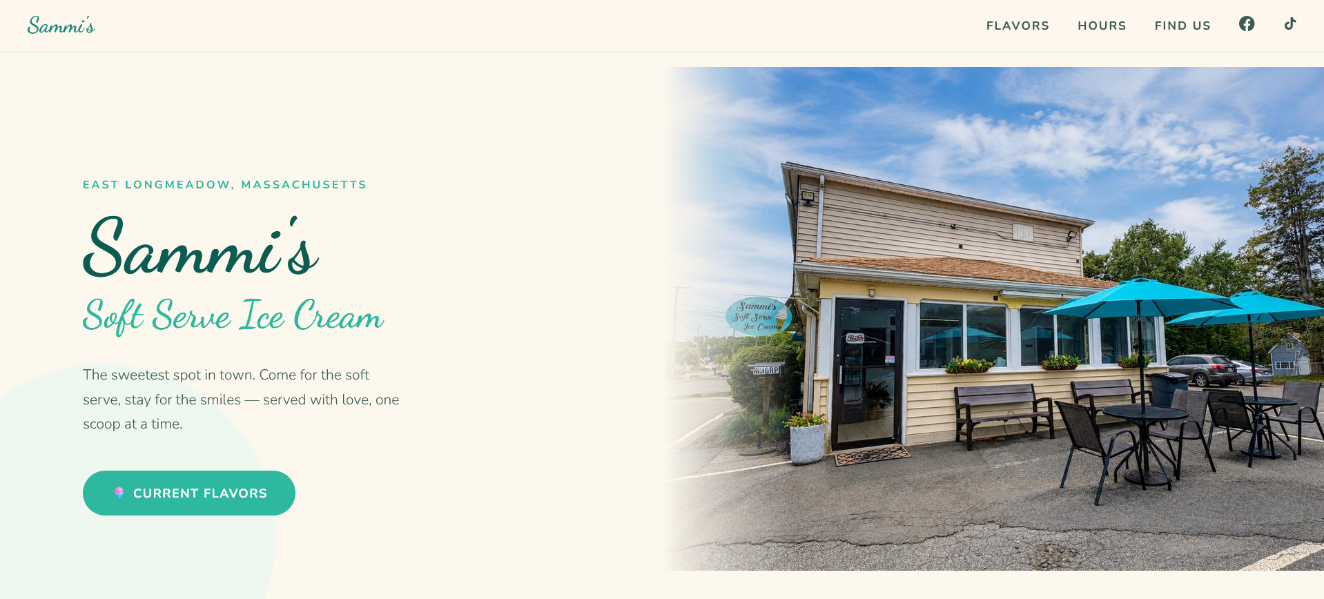 Sammi's Soft Serve website screenshot